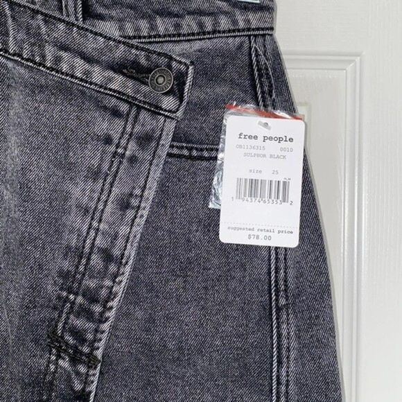 Free People Parker Wrap Denim Skirt Womens Size 25 - Picture 7 of 11